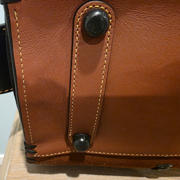 Coach Western Rogue 36 Saddle Suede With Studs, Rivets. RARE! - Picture 9 of 16